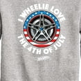 thumbnail image 3 of Hot Wheels - I Wheelie Love 4th of July - Toddler And Youth Crewneck Fleece Sweatshirt, 3 of 5