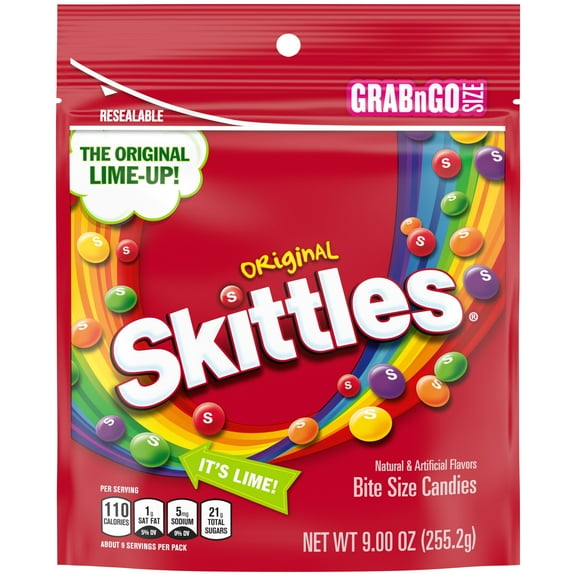 Skittles Original Chewy Candy Grab N Go - 9 oz Bag