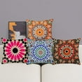 thumbnail image 3 of Home Decor Throw Pillow Covers Set of 4 Mandala Decorative Pillow Cases 16 x 16 Inch Colorful Geometric Outdoor Boho Cushion Cover for Sofa Couch Car Office, 3 of 6