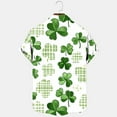 thumbnail image 5 of Men's St. Patrick's Day Button Down Shirt Irish Shamrock Printed Short Sleeve Button Down Hawaiian Shirt, 5 of 6