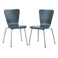 thumbnail image 3 of TMS Tula Modern Mid-Century Wood Stackable Bentwood Kids Chair (Set of 2), Midnight Blue, 3 of 7