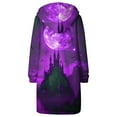 thumbnail image 4 of WXLWZYWL Womens Plus Size Halloween Hoodies Long Sleeve Retro Halloween Graphic Print Cardigans Coat Full Zip Up Casual Loose Long Hooded Sweatshirts Coats, 4 of 5