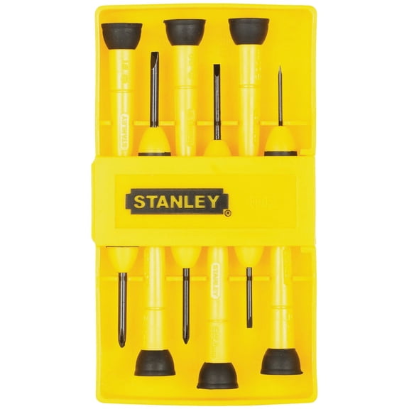 Stanley Precision Screwdriver Set 66-052 - 6 Piece, Multicolor - 3-Pack — Heavy-Duty Construction, Professional Use