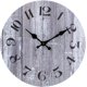thumbnail image 1 of Reloj de pared decorativo de madera silencioso que no hace tictac Relojes de pared con batería de cuarzo estilo gris decoración del hogar de madera reloj de pared redondo, 1 of 4