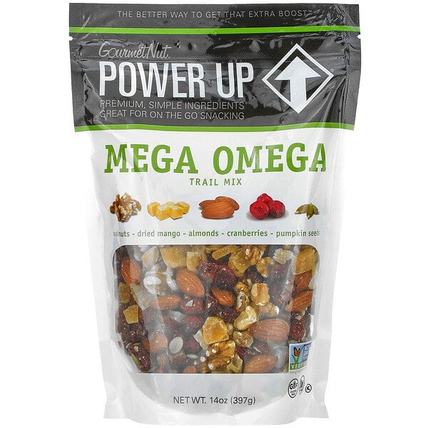 Power Up, Mega Omega Trail Mix, 14 oz (397 g) Pack of 2