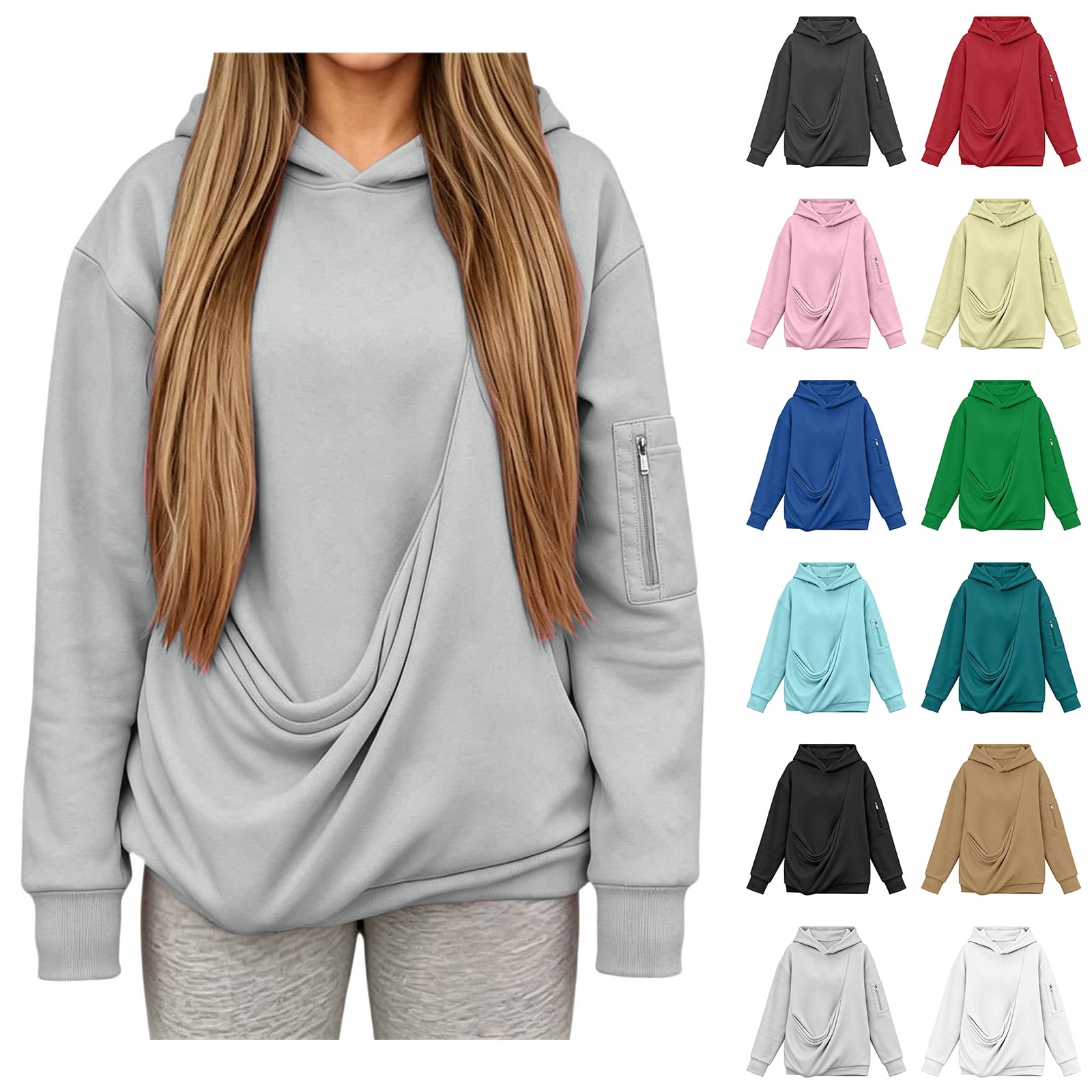 Womens Cat Pouch Hoodie Pet Carriers Pet Pocket Sweatshirt Casual Fashion Tops Oversized Hoodies for Women Size S-3XL
