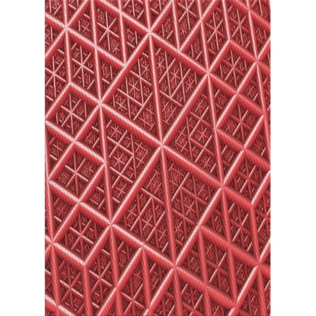 Ahgly Company Tapis Rectangulaire Lavable en Machine Rouge Transitionnel, 7 Pieds x 10 Pieds
