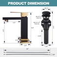 thumbnail image 5 of Black and Gold Bathroom Faucet WOWOW Black Gold Faucet for Bathroom Sink Modern Single Hole Bathroom Faucet with cUPC Supply Lines and Pop up Drain, 5 of 6