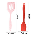 thumbnail image 2 of 2 Piece Mini Kitchen Utensil Set- Silicone Kitchen Tools with SpatulasPink + Red Large, 2 of 5