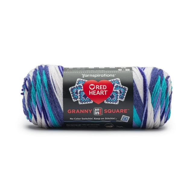 Red Heart® All In One Granny Square™ #4 Worsted (Medium) Acrylic Yarn 8.8oz/250g 417 Yards