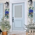 thumbnail image 6 of BJUTIR Christmas Wreaths & Garlands The Cordless Prelit Stairway Trim Christmas Wreaths For Front Door Holiday Wall Window Hanging Ornaments For Indoor Outdoor Home Xmas Decor, 6 of 9