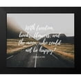 thumbnail image 2 of ArtsyQuotes 24x20 Black Modern Framed Museum Art Print Titled - Oscar Wilde Quote: With Freedom, 2 of 5