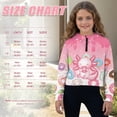 thumbnail image 7 of Xixirimido Pink Axolotl Donuts Pattern Girls' Hoodies Sweatshirts with Pocket Half Zipper Pullover Crop Tops for Teen Girls Long Sleeve Sweater Size 11-12 Years, 7 of 7
