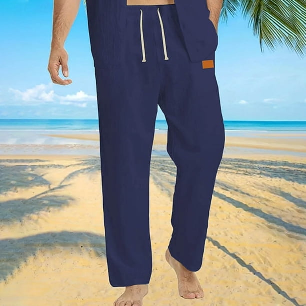Ceisia Men's Relaxed Lightweight Casual Gift Loungewear Pants Soft Breathable Leather Label Decor Multi-Color