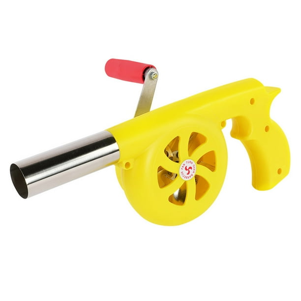 BBQ Fan Air Blower Hand Crank Barbecue Fire Bellow for Camping