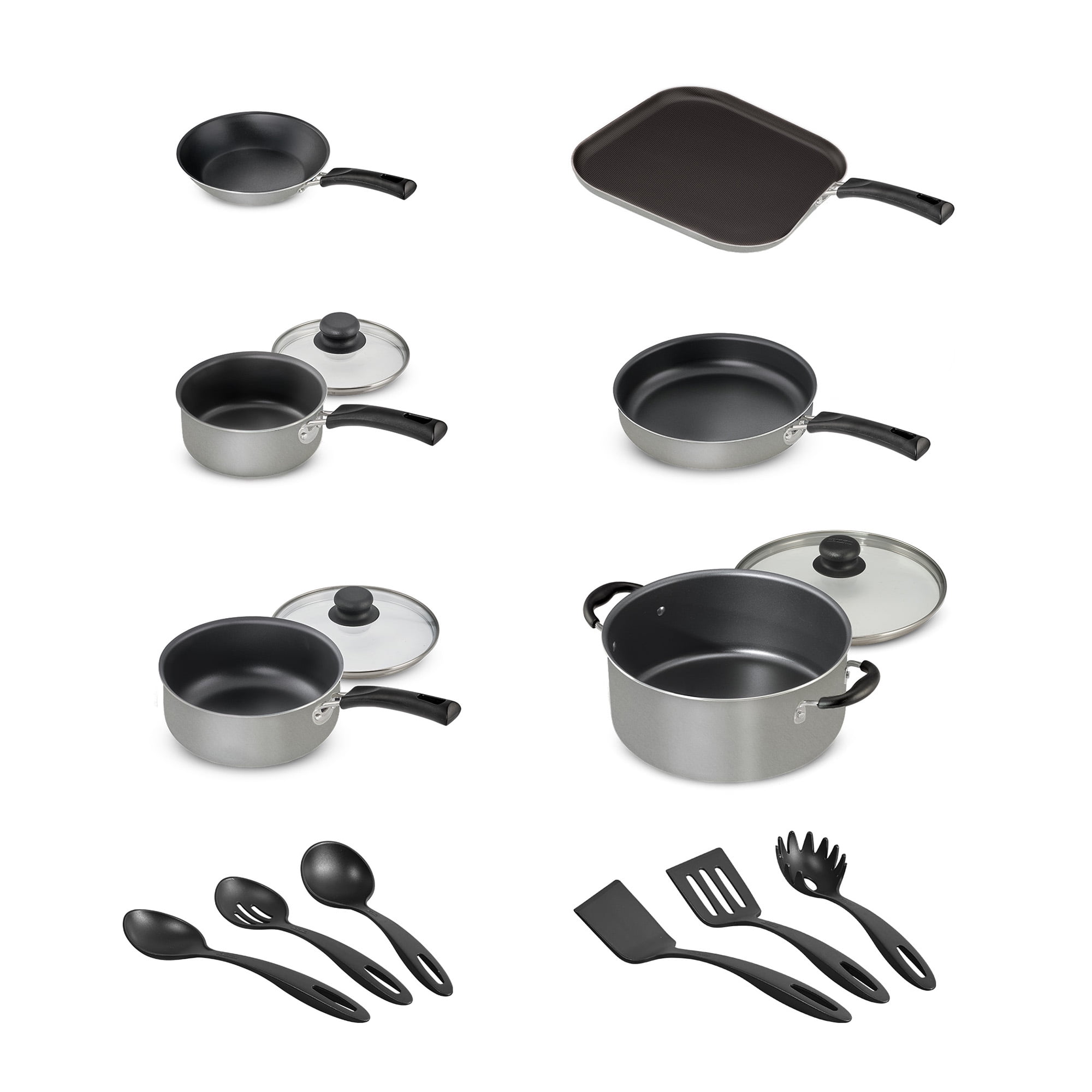  Tramontina Primaware 15 pc Nonstick Cookware Set - Silver,  80143/035DS: Home & Kitchen