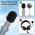 thumbnail image 3 of CHL-9pcs Lapel Microphone Windscreen, Lapel Microphone Accessories Kit Includes 3 Furry Windscreen & 3 Foam Cover & 3 Lav Mic Clips for Decreasing Wind Noise, 3 of 4
