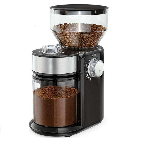 Molinillo de café eléctrico Burr Molino de rebabas ajustable con 16 ajustes de molienda precisos para negro