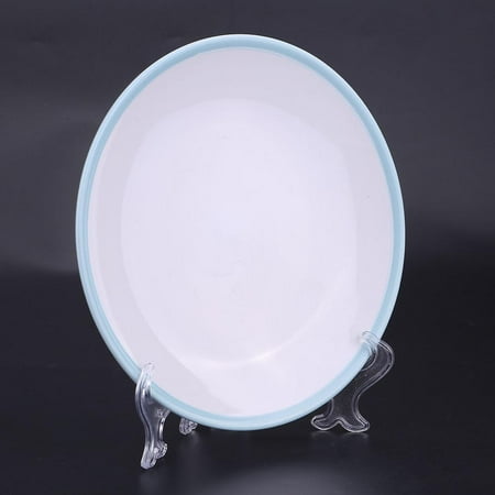 Ejoyous 10pcs Folding White Plastic Plate Holders Dish Picture