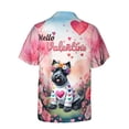 thumbnail image 2 of Hello Valentine’s Day Scottish Terrier Flower Crown Romantic Pink Floral Hawaiian Shirt Breathable Summer Unisex Merch Scottie Dog Lover Gifts - 00031, 2 of 6