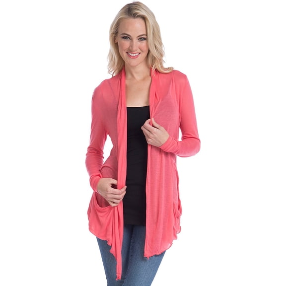 Semi-sheer Cardigan Cover-up with Pockets