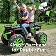 thumbnail image 4 of Hikiddo Kids ATV 4-Wheeler, 24 Volt 4WD Ride On Toys for Big Kids w/ 2 Seater, 4x200W Motor, 5.6Mph Max Speed -Green, 4 of 9
