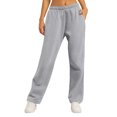 thumbnail image 6 of HOWPAY Sweatpants Women Baggy Straight Leg Solid Color Lounge Pants Fall Outfits Athletic Joggers with Pockets Drawstring Workout Sweat Pants Silver XL, 6 of 7