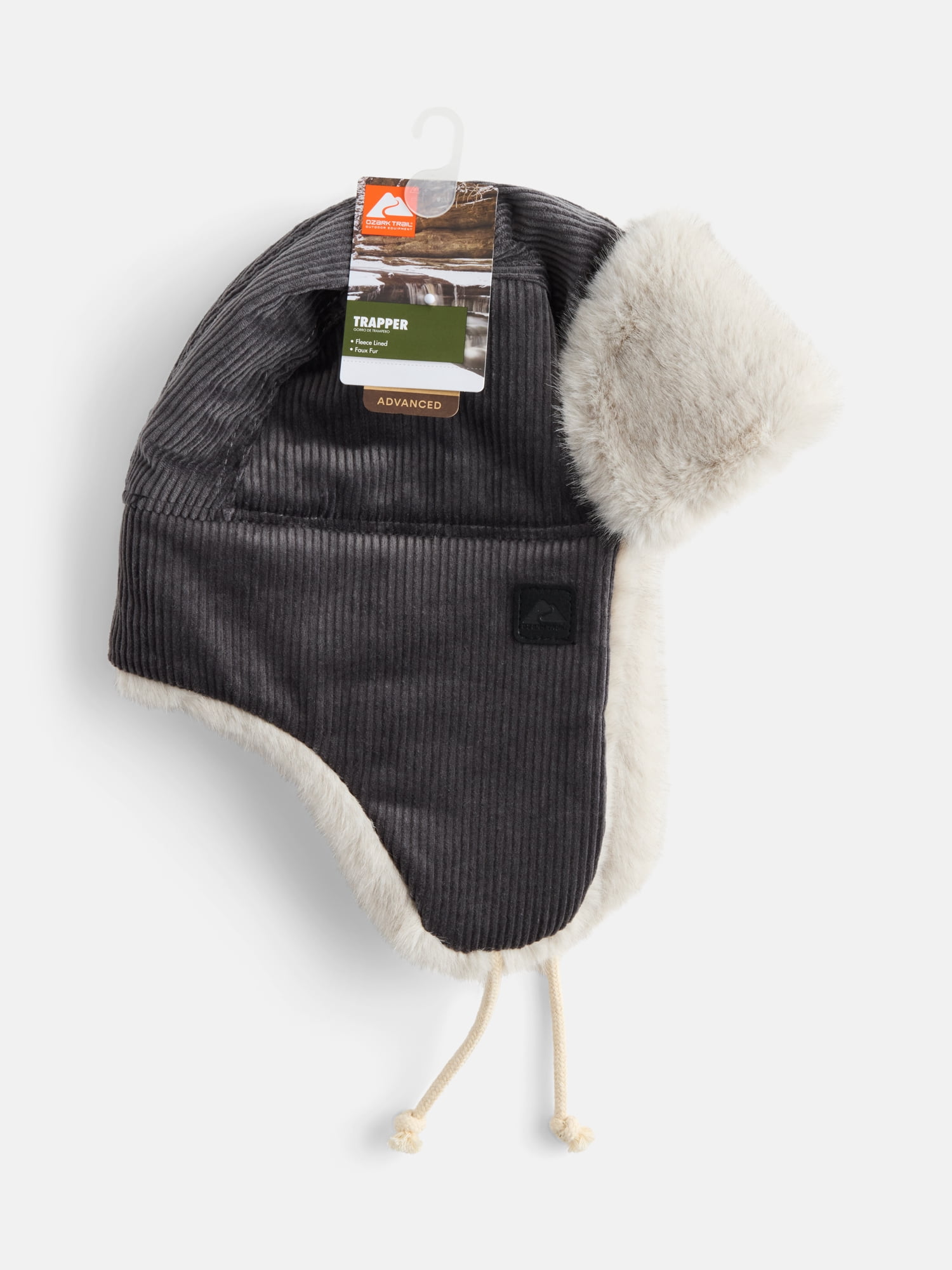 Ozark Trail Women's Corduroy Trapper Hat, Charcoal
