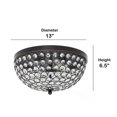 thumbnail image 2 of Lalia Home LHM-2000-RZ Crystal Glam 2 Light Ceiling Flush Mount, Restoration Bronze, 2 of 6