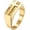 Gold, variant on Men's Stainless Steel Seal Holy Light Cross Retro Hip Hop Trending Domineering Holiday Gift Wedding Rings