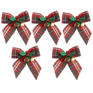 Christmas Bows for Gift Wrapping Premade Glitter Mini Christmas