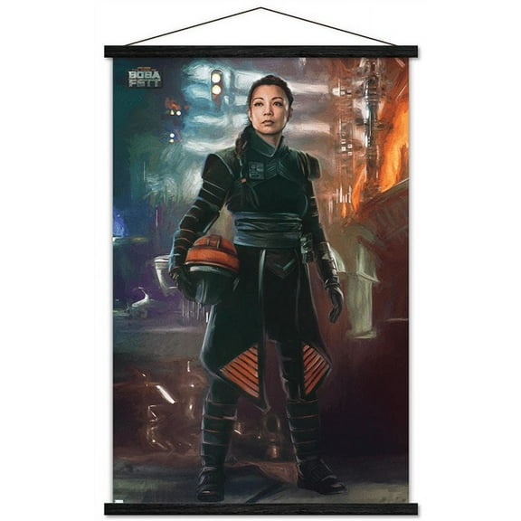 Star Wars: The Book of Boba Fett - Fennec Shand Wall Poster with Wooden Magnetic Frame, 22.375" x 34"