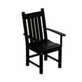 thumbnail image 5 of WestinTrends Malibu 5 Piece Patio Dining Set, All Weather Poly Lumber Outdoor Table and Chairs Furniture Set, 47" Round Dining Table with Umbrella Hole and 4 Arm Chairs, Black, 5 of 8