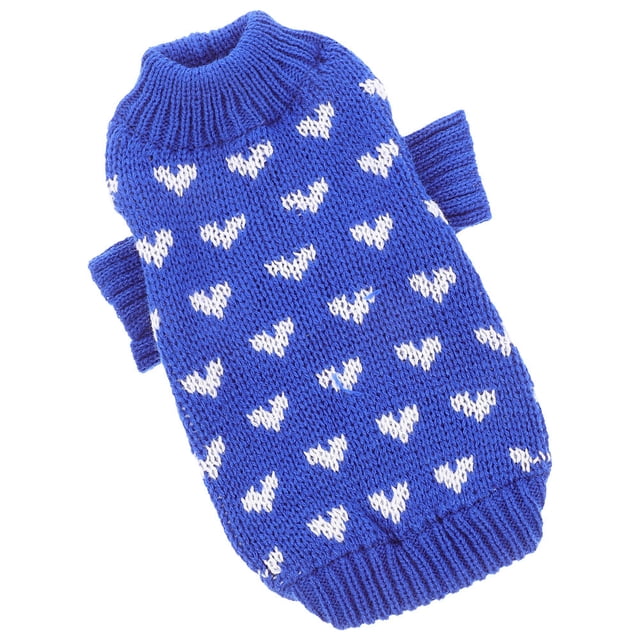 BEADCEST Suéter Decorativo Azul Para Perros Con Redondo Ideal Para Frío Y Uso Diario