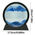 thumbnail image 3 of XIAOLE Sand Art Liquid Motion, 3d Hourglass Deep Sea Sandscape, Moving Sand Art Picture Round Glass Display Flowing Sand Frame, 3d Colored Quicksand Decor, Home Office Desktop Decor, 3 of 8