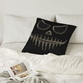 thumbnail image 6 of LNWH Decorative Pillow Covers, Scary Evil Jack-o-lantern Square Sofa Decorative Knit Pillow Case, 24"x24", 6 of 8