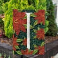 thumbnail image 3 of America Forever Poinsettia Christmas Monogram Letter I Garden Flag 12.5 x 18 inch Double Sided, Poinsettia Winter Flag, Floral Xmas Holiday Seasonal Outdoor Yard Decorations, 3 of 5