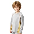thumbnail image 4 of Boys Girls Raglan Long Sleeve Athletic Shirt, Contrast‑Stitching Sports Top For Kids School Daily Wear, 4 of 4