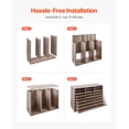 thumbnail image 6 of Wooden Mail Sorter with 27 Slots,Removable Dividers for Office Paper Organization,Black-Grey File Storage for Home Classroom Desk, 6 of 12