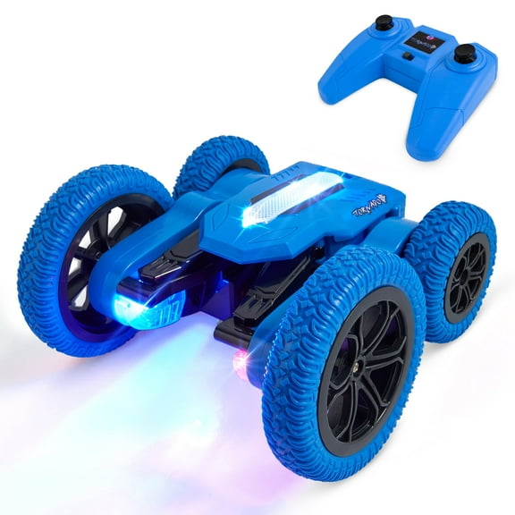 Open Box USA Toyz Tornado Extreme RC Car off-Road Rechargeable Toys Bright LEDs for Boys & Girls Age 6+ (Blue)