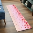 thumbnail image 4 of Valentine's Day Washable Area Rug 2 x 6 ft Modern Watercolor Red Pink Yellow Loves Sweet Heart Pink, Soft Non Slip Rugs Stain Repellent Indoor Felt Carpet for Living Dining Room Bedroom Home Office, 4 of 9