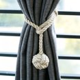 Wrap Rope Ends Rope Curtain Tiebacks, 2 Pack Cotton Yarn Holdbacks with Hand-Braided ...