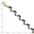 thumbnail image 3 of 14k Yellow Gold Enameled Dolphin Bracelet, 3 of 7