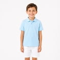 thumbnail image 3 of LittleSpring Short Sleeve Polo Shirt Boys Collared T-Shirt Size 10 Tween Kids Cotton Tee Sky Blue School Uniforms Golf Shirts Summer, 3 of 6