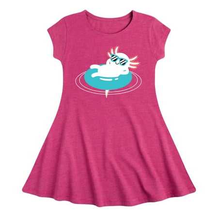 

Instant Message - Axolotl Pool Floatie - Toddler & Youth Girls Fit & Flare Dress