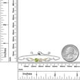 thumbnail image 3 of Gem Stone King 0.97 Ct Peach Morganite Green Peridot 925 Silver and 10K Yellow Gold Lab Grown Diamond Bracelet for Women, 3 of 3