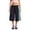 Blue #004, variant on Women’s Side Stripe Elastic Waist Long Bermuda Sweat Shorts Loose Wide Leg Mid‑Calf Cropped Capri Shorts Casual Streetwear L