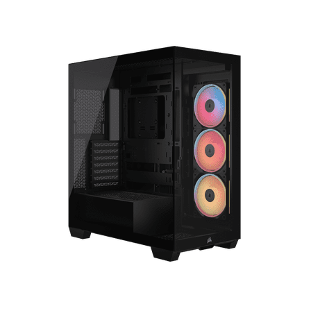CORSAIR 3500X LX-R RGB Mid-Tower PC Case – 3x Pre-installed LX120-R RGB Fans – Includes iCUE LINK System  Hub - GPU Anti-Sag Arm – Tempered Glass – Fits up to 10x 120mm Fans – Reverse Connector Mothe