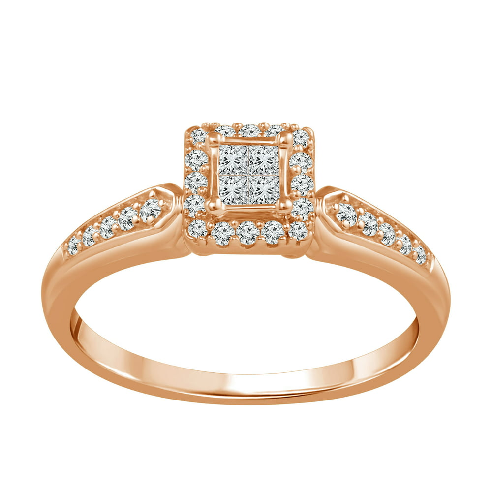 Online 14 Ct Diamond Promise Ring In 10kt Rose Gold H I I2