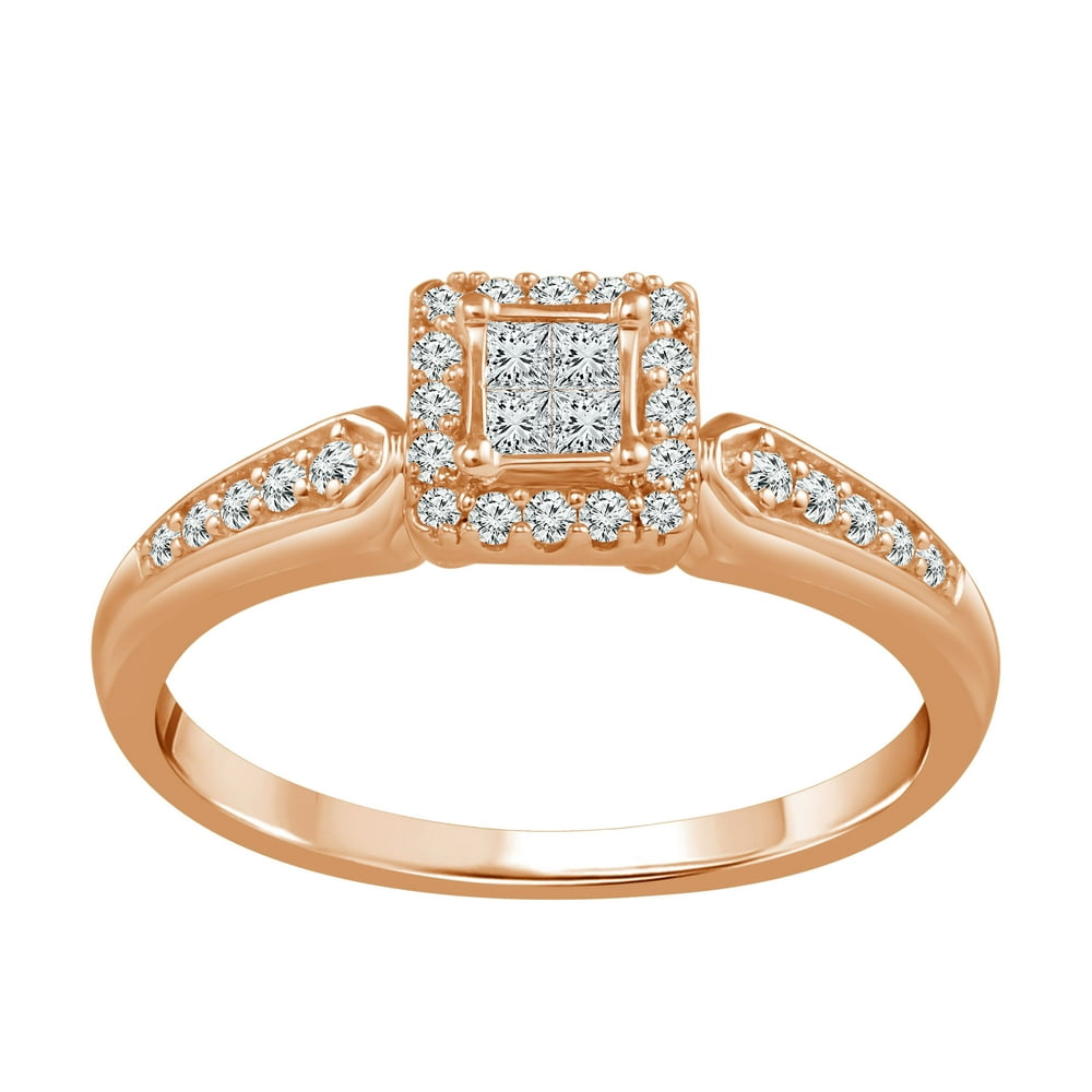 ONLINE 1/4 CT Diamond Promise Ring in 10KT Rose Gold (HI, I2
